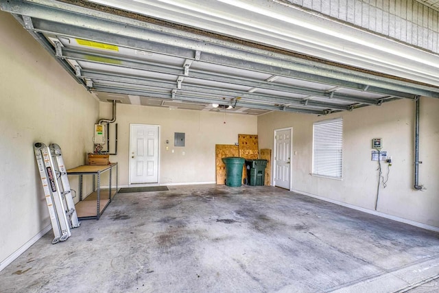 garage featuring electric panel
