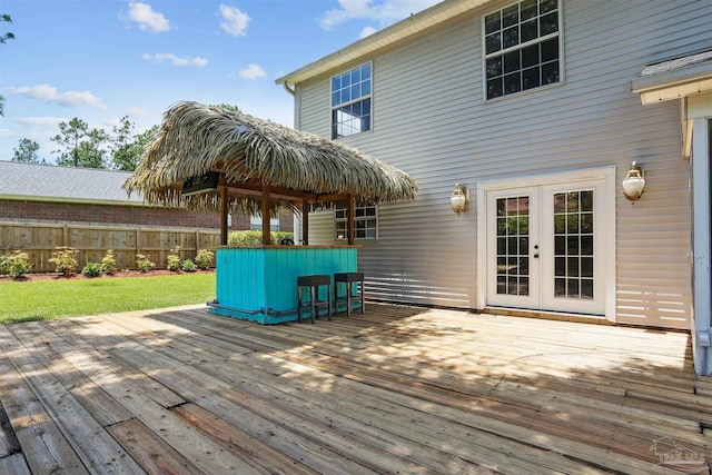 2724 Ashbury Ln, Cantonment, FL 32504 - wooden terrace featuring french doors