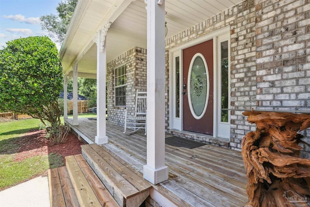 2724 Ashbury Ln, Cantonment, FL 32504 - entrance to property with a porch and brick siding