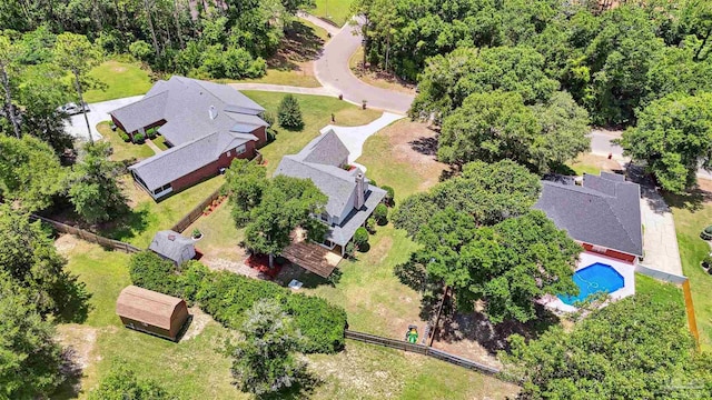 2724 Ashbury Ln, Cantonment, FL 32504 - drone / aerial view of a pool area