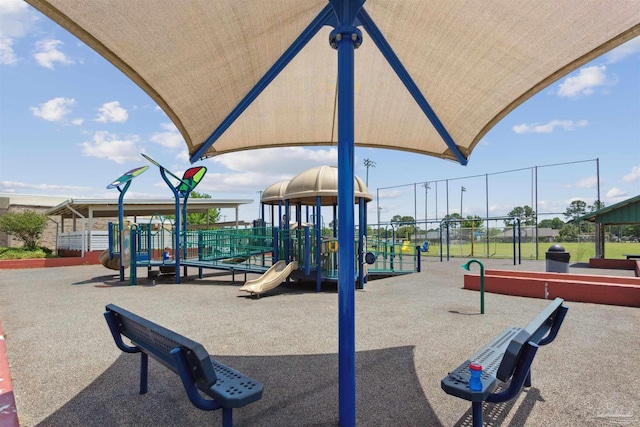 view of jungle gym