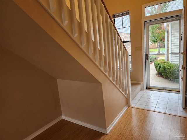 entrance foyer featuring hardwood / wood-style flooring