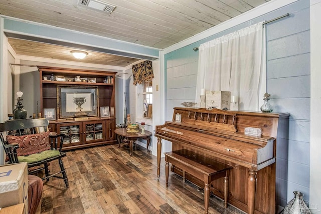 110 Glover Rd, Century, FL 32535 - sitting room featuring wood finished floors and wooden ceiling