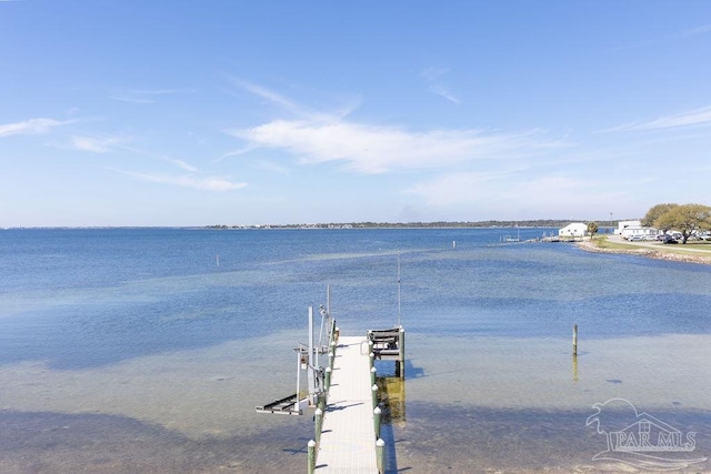 106 Matamoros Dr, Pensacola Beach, FL 32561 - view of water feature featuring boat lift and a boat dock