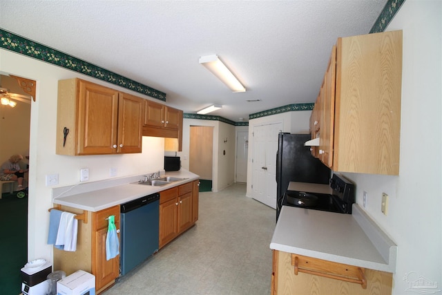 1701 Lighthouse Pointe Dr, Gulf Breeze, FL 32563 - kitchen with dishwashing machine, range with electric cooktop, light countertops, light floors, and a sink