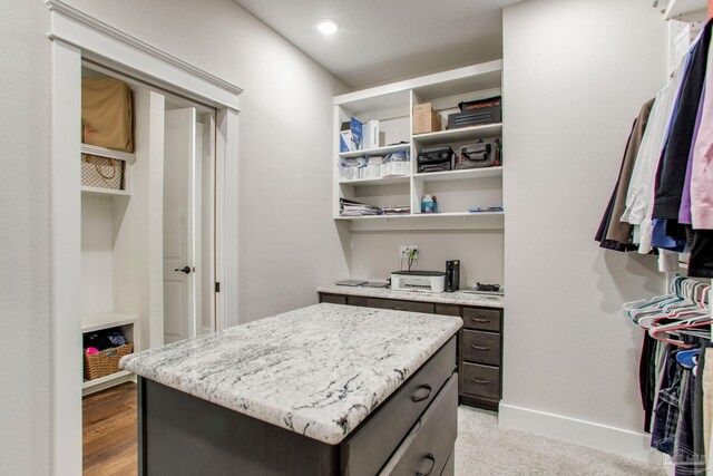 view of walk in closet