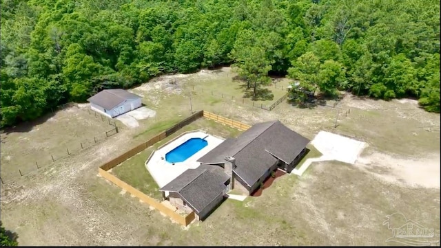 aerial view with a view of trees