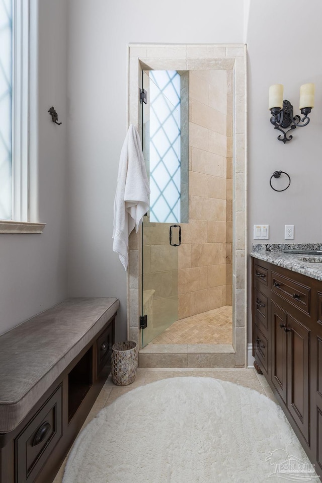 3063 Bay St, Gulf Breeze, FL 32563 - full bathroom featuring a shower stall and vanity