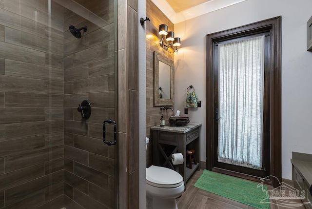 3063 Bay St, Gulf Breeze, FL 32563 - full bath with a shower stall, vanity, and toilet
