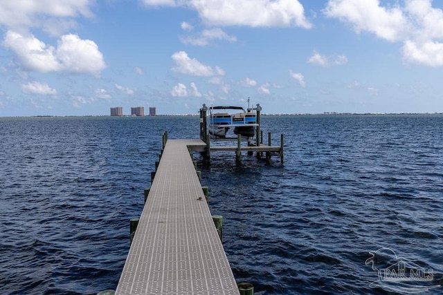 3063 Bay St, Gulf Breeze, FL 32563 - dock area with boat lift and a water view