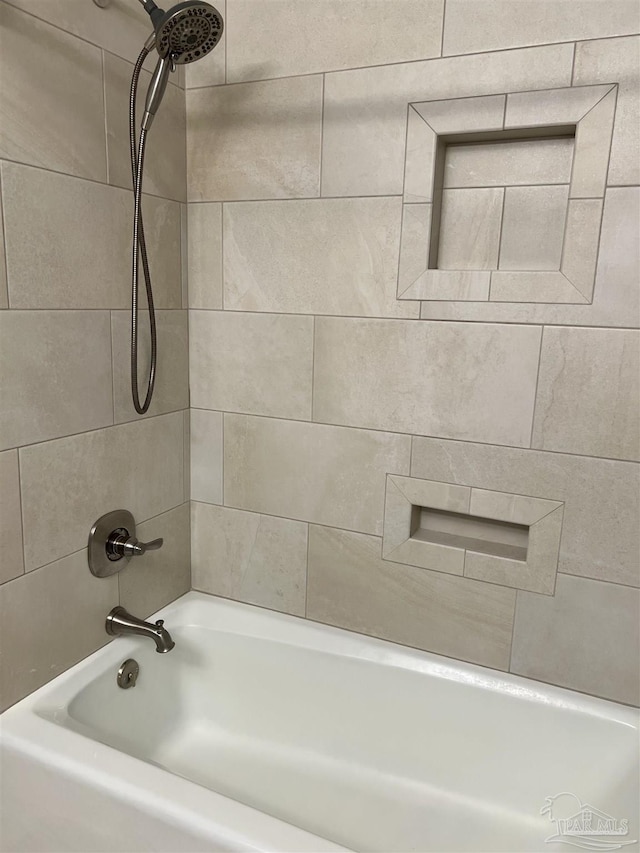 bathroom featuring bathtub / shower combination