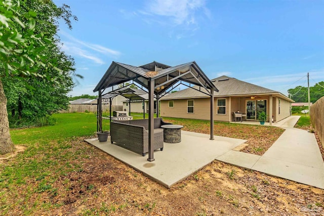 5853 Fairlands Rd, Milton, FL 32583 - view of patio / terrace with a gazebo