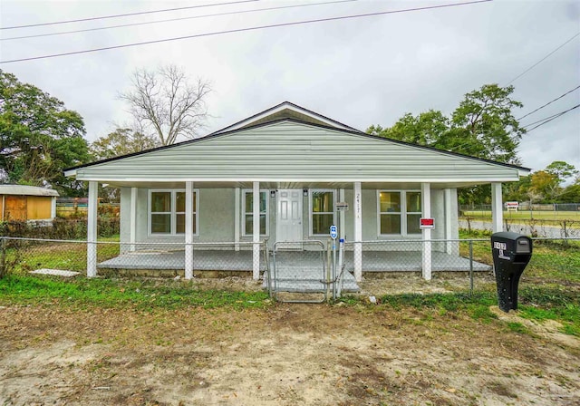 view of front of home with covered porch