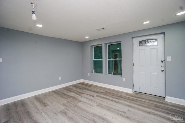 entryway featuring light hardwood / wood-style flooring