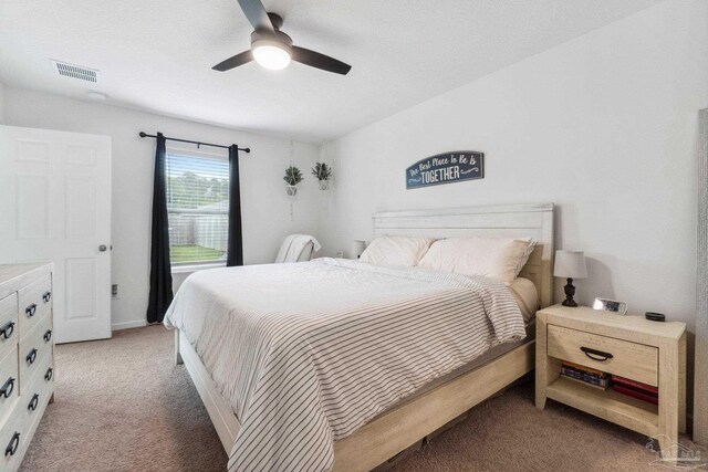 4348 Jitterbug St, Milton, FL 32583 - bedroom with light colored carpet and ceiling fan