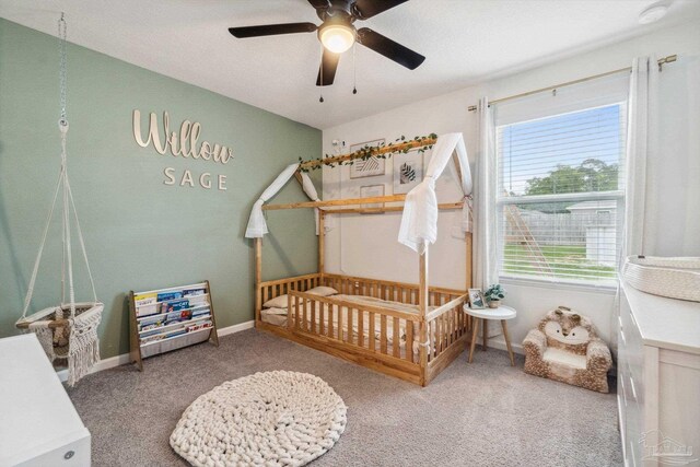 4348 Jitterbug St, Milton, FL 32583 - carpeted bedroom featuring a ceiling fan and baseboards