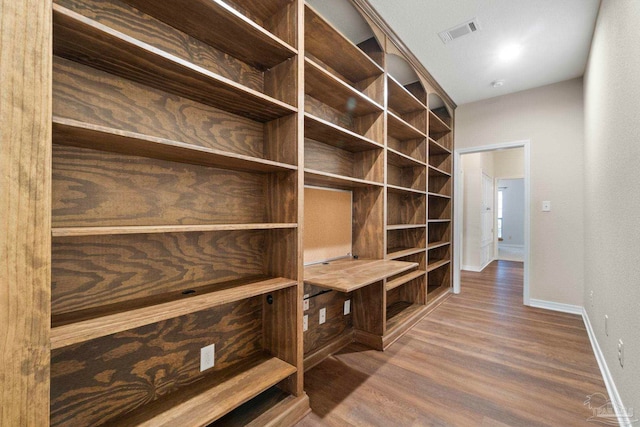 interior space with wood-type flooring