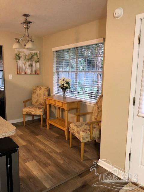 interior space with wooden walls