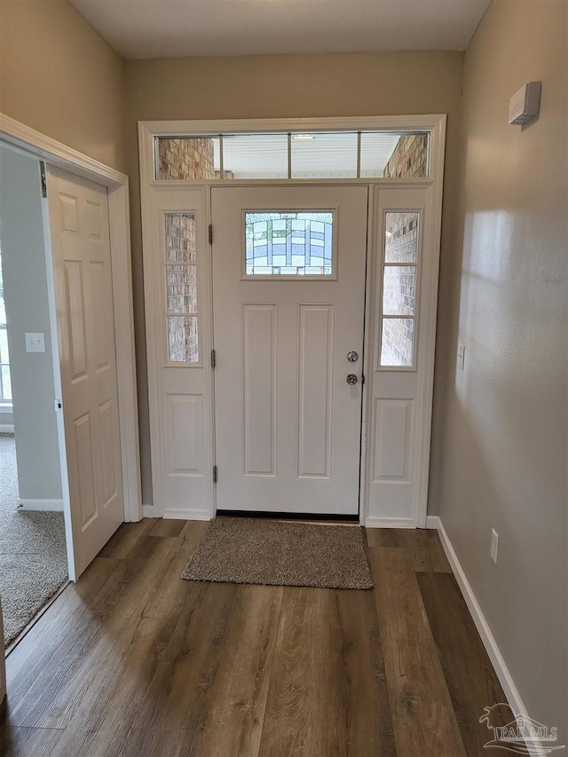 foyer featuring hardwood / wood-style floors