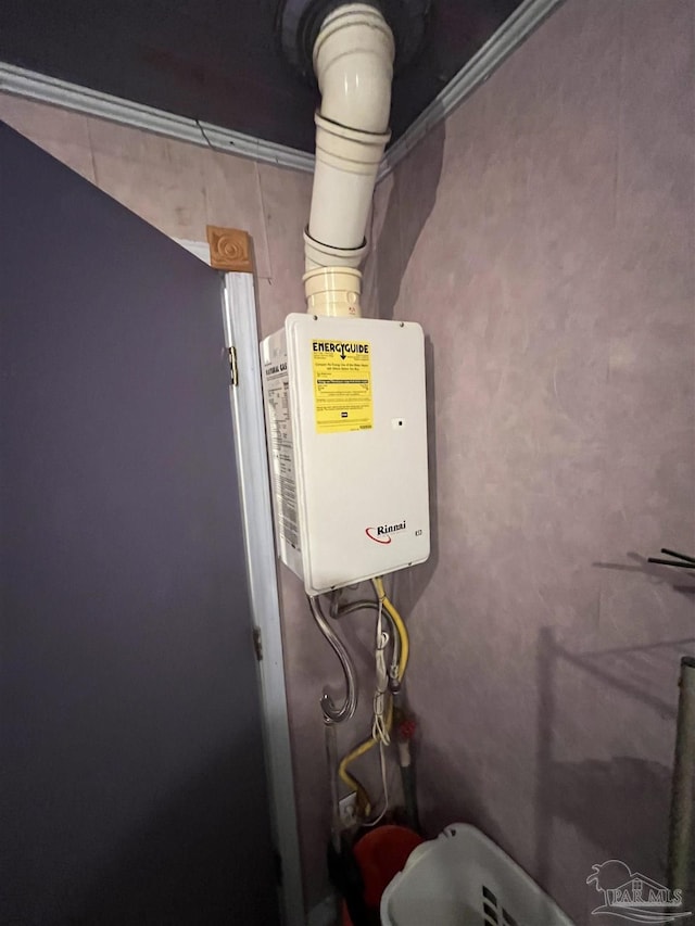 utilities featuring tankless water heater