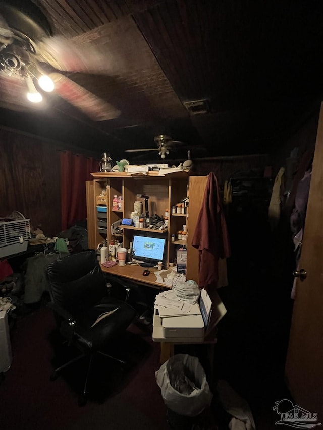office space with visible vents