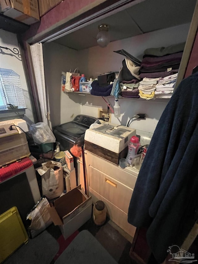 view of storage room