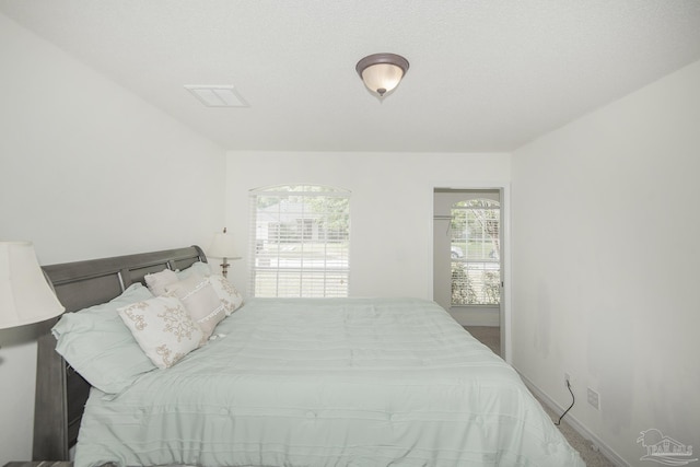 bedroom featuring multiple windows