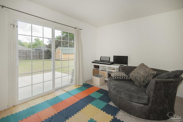 view of sitting room