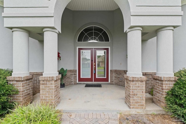 view of exterior entry with french doors