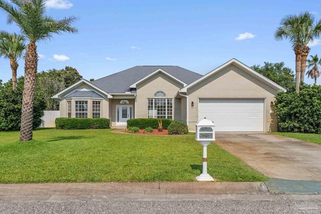 2006 Costa Verde Ct, Navarre, FL 32566 - ranch-style house with an attached garage, brick siding, and concrete driveway