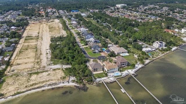 2006 Costa Verde Ct, Navarre, FL 32566 - aerial view of property's location with a large body of water and nearby suburban area