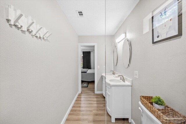 4308 Northpointe Way, Pensacola, FL 32514 - hall with light wood-style flooring, a sink, and baseboards