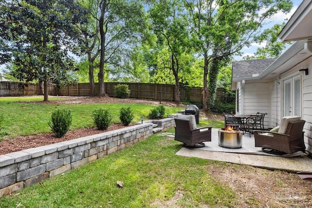 4308 Northpointe Way, Pensacola, FL 32514 - view of yard with a fire pit and a patio area