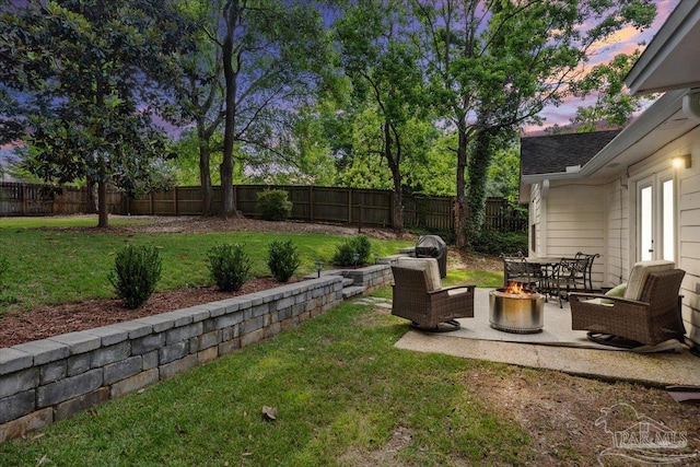 4308 Northpointe Way, Pensacola, FL 32514 - view of yard featuring a fire pit and a patio area