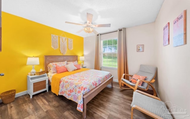 7837 Skyview Blvd, Navarre, FL 32566 - bedroom featuring wood finished floors and ceiling fan