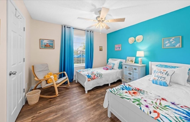 7837 Skyview Blvd, Navarre, FL 32566 - bedroom featuring wood finished floors and ceiling fan