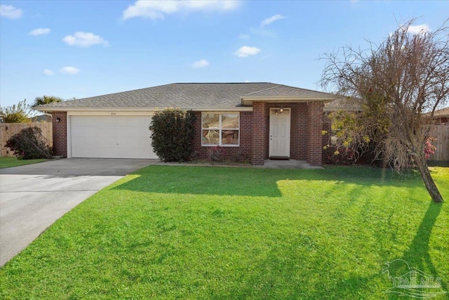 4361 Martha Ct, Gulf Breeze, FL 32562 - ranch-style home with a garage and a front yard