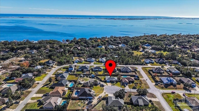 4361 Martha Ct, Gulf Breeze, FL 32562 - birds eye view of property featuring a water view