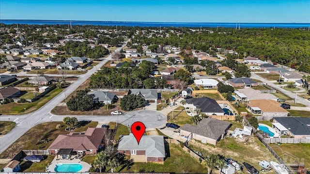 4361 Martha Ct, Gulf Breeze, FL 32562 - drone / aerial view featuring a water view