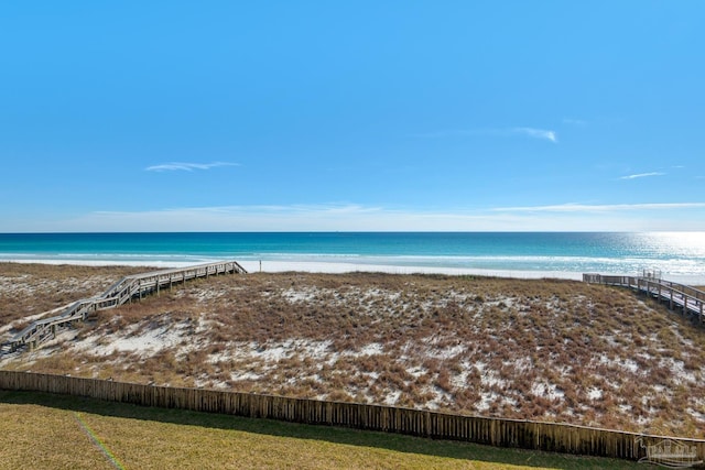 water view with a beach view