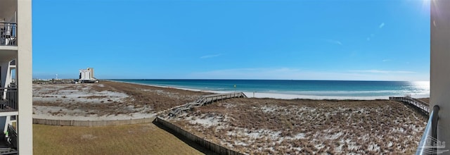 property view of water with a view of the beach