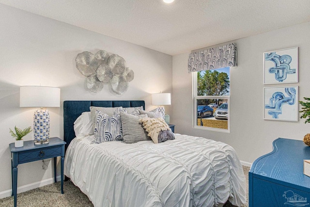 9344 Three Hollow Rd, Jay, FL 32565 - bedroom with carpet floors, baseboards, and a textured ceiling