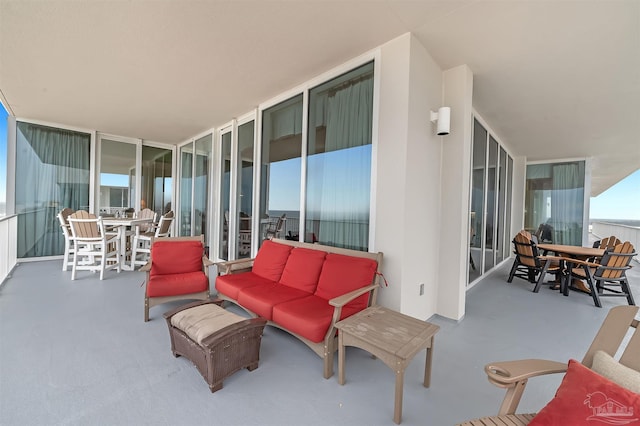 view of patio featuring outdoor lounge area