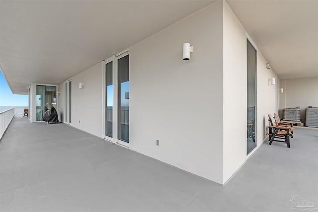 view of patio / terrace with a balcony