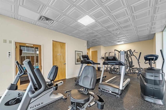 view of workout area