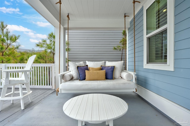 view of patio with a porch