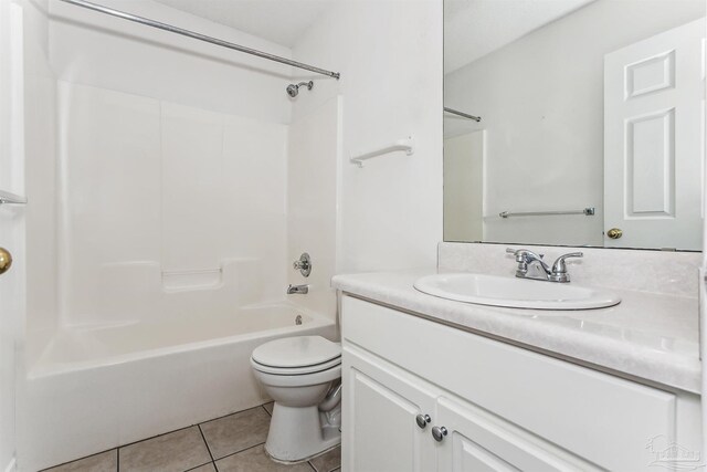 4803 Jaimee Leigh Dr, Milton, FL 32570 - bathroom with tile patterned flooring, vanity,  shower combination, and toilet