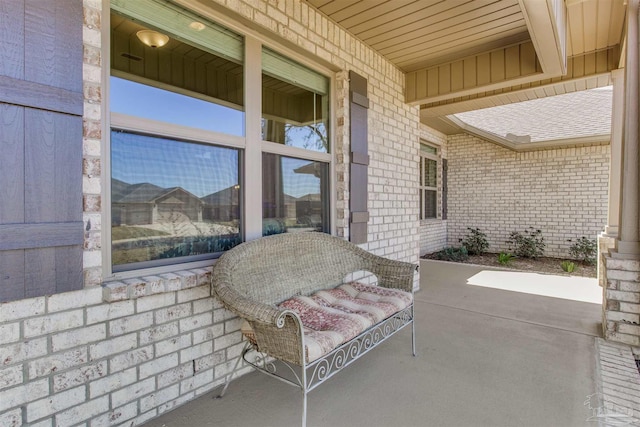 view of patio featuring covered porch