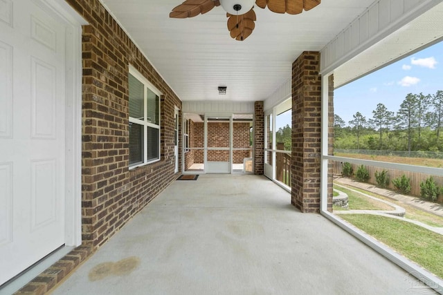 5619 Burr St, Milton, FL 32570 - view of patio featuring a ceiling fan