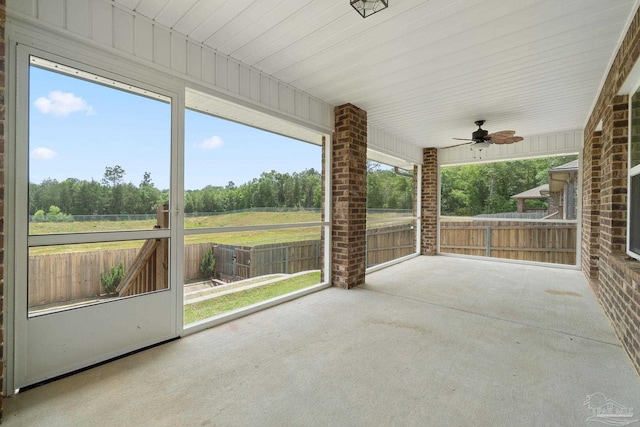 5619 Burr St, Milton, FL 32570 - exterior space featuring fence and a ceiling fan